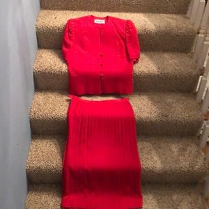 Knockout Vintage red skirt and top